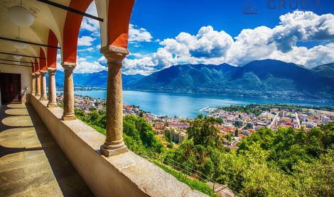 Italija. Madžorės ežeras.