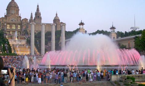 Ispanija. Barselona. Grojančių fontanų šou.