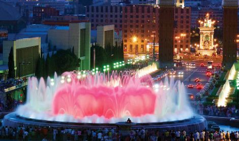 Ispanija. Barselona. Grojančių fontanų šou.