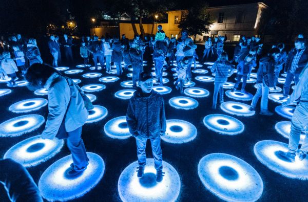 Šviesos festivalis Prahoje 3d.