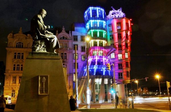 Šviesos festivalis Prahoje 3d.