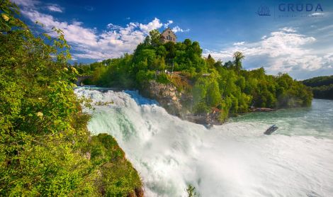 Šveicarija. Reino krioklys.