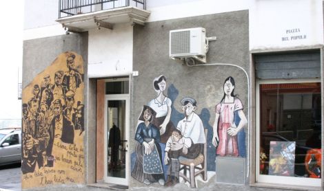 Sardinija. Orgosolo miestelio sienų piešiniai.