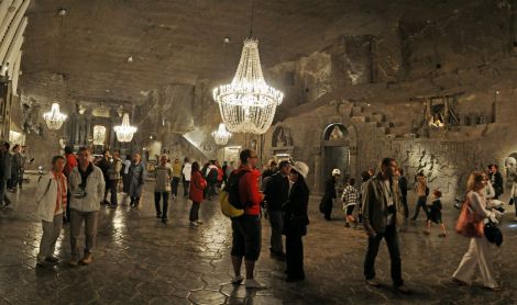 Lenkija. Veličkos druskų kasykla.