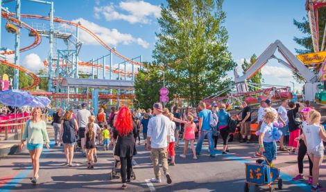 Suomija. Sarkaniemi atrakcionų parkas.