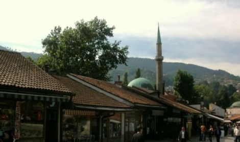Bosnija ir Hercegovina. Sarajevas. Baščaršijos prekyvietė.