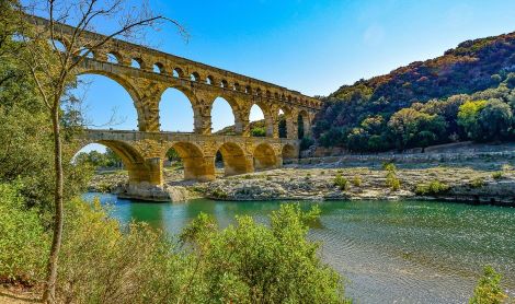 Prancūzija. Pont du Gard akvedukas.