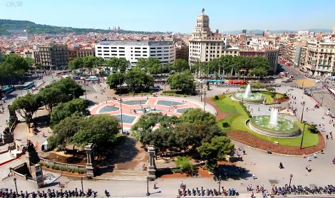 Ispanija. Barselona. Katalonijos aikštė.
