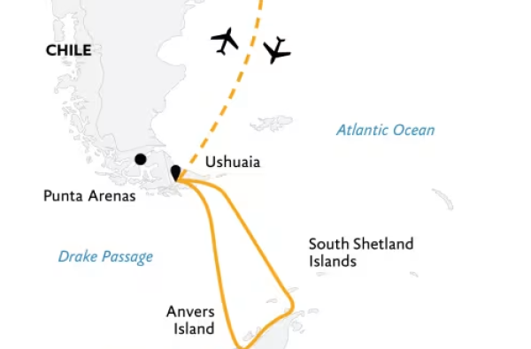 Ekspedicinis Antarktidos kruizas Quark Ultramarine laivu 12d.