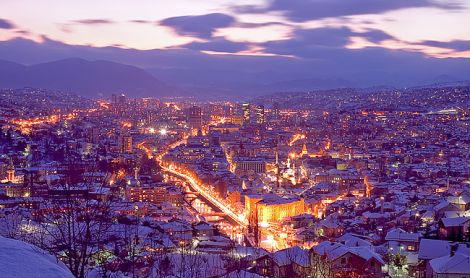 Bosnija ir Hercegovina. Sarajevas. Miesto panorama.
