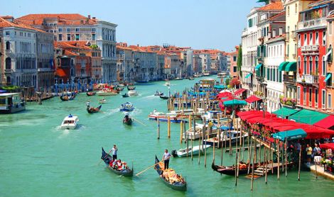 Italija. Venecija. Didysis kanalas.