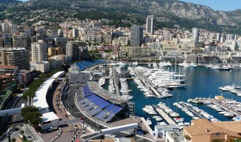 Monakas. Monte Karlas. Miesto panorama.