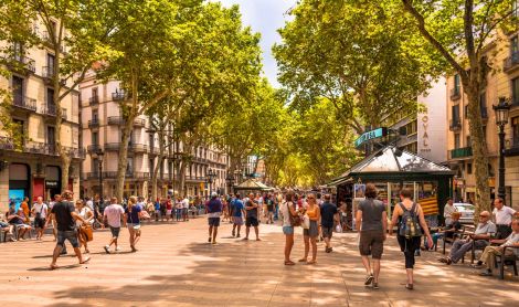 Ispanija. La Rambla gatvė.