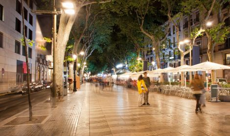 Ispanija. La Rambla gatvė.